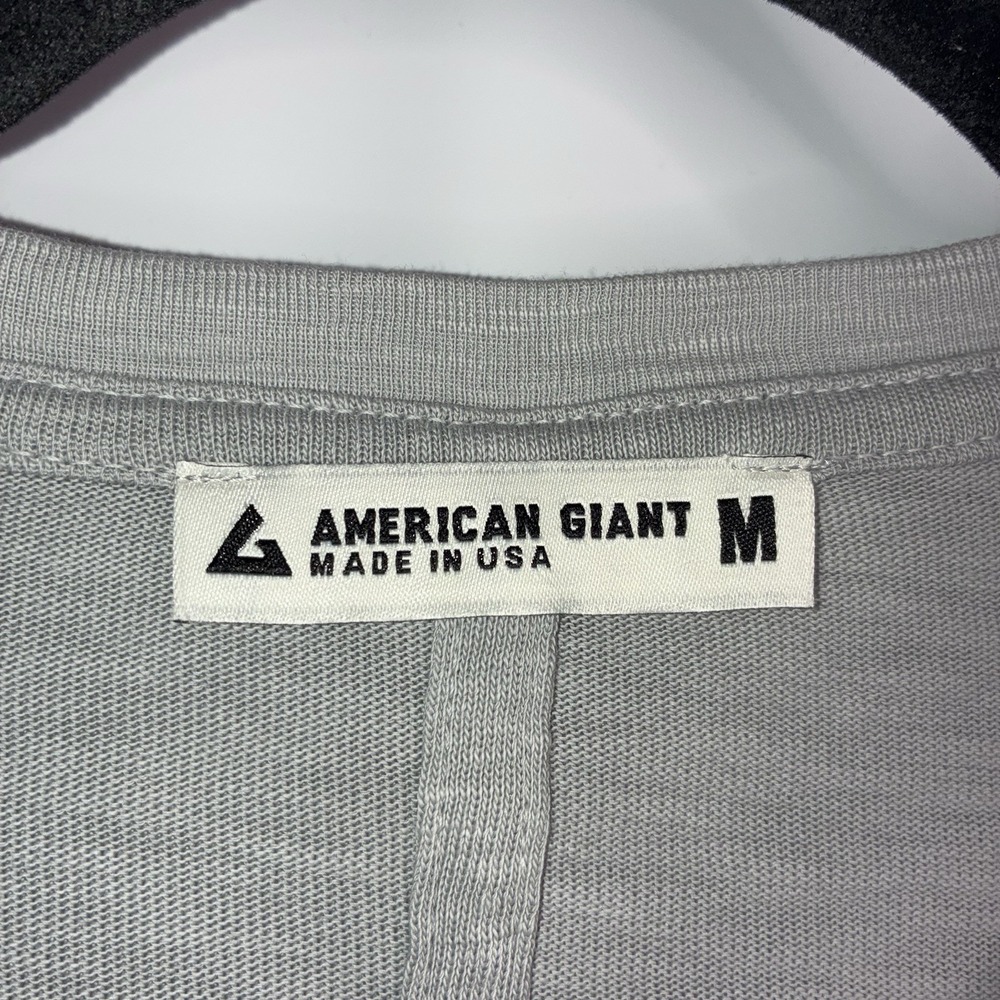 American Giant Shirt Mens Size Medium Long Sleeve Grey Basic Minimal Classic - Picture 2 of 7